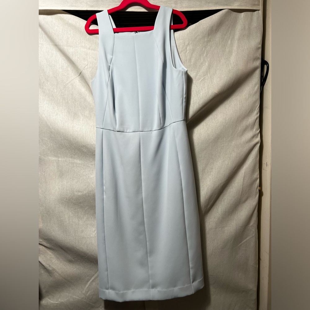 Ann Taylor Blue Sheath Midi Dress